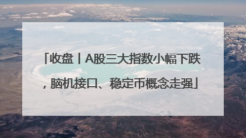 收盘丨A股三大指数小幅下跌，脑机接口、稳定币概念走强