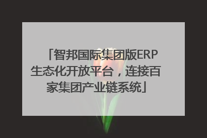 智邦国际集团版ERP生态化开放平台，连接百家集团产业链系统