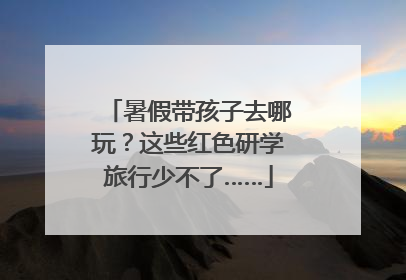 暑假带孩子去哪玩？这些红色研学旅行少不了……