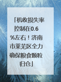 机收损失率控制在0.6%左右！济南市莱芜区全力确保粮食颗粒归仓
