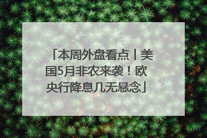 本周外盘看点丨美国5月非农来袭！欧央行降息几无悬念