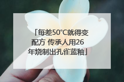每差50℃就得变配方 传承人用26年烧制出孔雀蓝釉