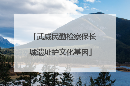 武威民勤检察保长城遗址护文化基因