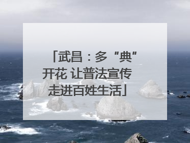 武昌：多“典”开花 让普法宣传走进百姓生活