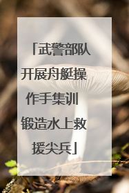 武警部队开展舟艇操作手集训 锻造水上救援尖兵