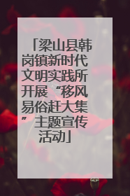 梁山县韩岗镇新时代文明实践所开展“移风易俗赶大集”主题宣传活动