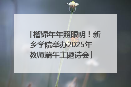 榴锦年年照眼明！新乡学院举办2025年教师端午主题诗会