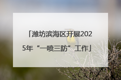 潍坊滨海区开展2025年“一喷三防”工作