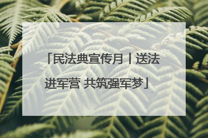 民法典宣传月丨送法进军营 共筑强军梦