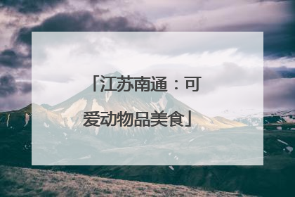 江苏南通：可爱动物品美食