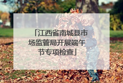 江西省南城县市场监管局开展端午节专项检查