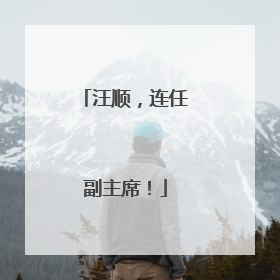汪顺，连任副主席！