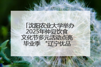 沈阳农业大学举办2025年仲夏饮食文化节多元活动点亮毕业季 “辽宁优品”进校园首站启动