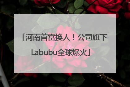 河南首富换人！公司旗下Labubu全球爆火