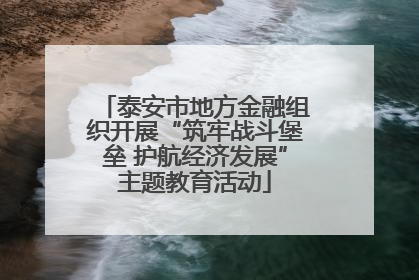 泰安市地方金融组织开展“筑牢战斗堡垒 护航经济发展”主题教育活动