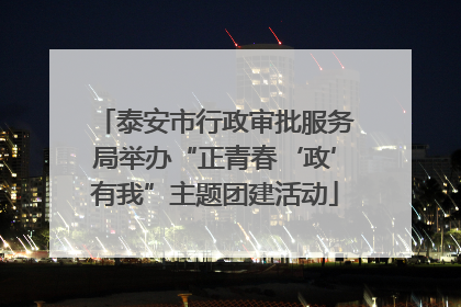 泰安市行政审批服务局举办“正青春‘政’有我”主题团建活动