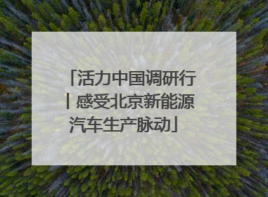 活力中国调研行丨感受北京新能源汽车生产脉动