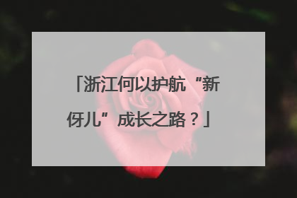 浙江何以护航“新伢儿”成长之路？