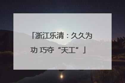 浙江乐清：久久为功 巧夺“天工”