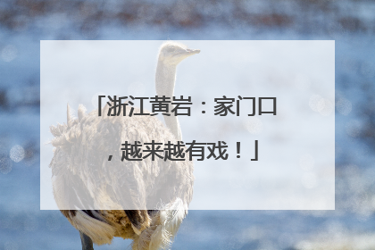 浙江黄岩：家门口，越来越有戏！