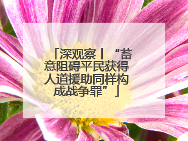深观察丨“蓄意阻碍平民获得人道援助同样构成战争罪”
