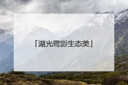 湖光鹭影生态美