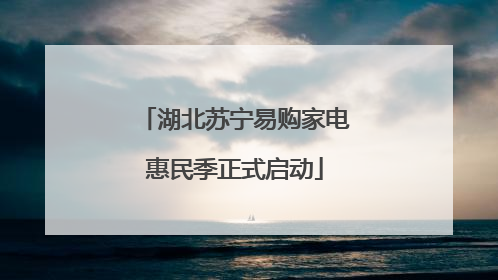 湖北苏宁易购家电惠民季正式启动