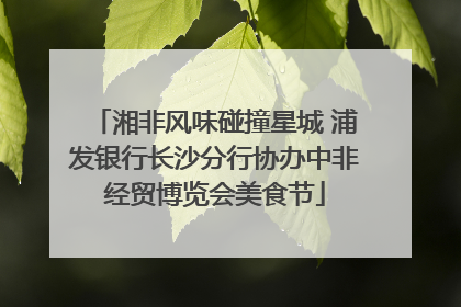 湘非风味碰撞星城 浦发银行长沙分行协办中非经贸博览会美食节