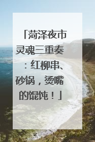 菏泽夜市灵魂三重奏：红柳串、砂锅，烫嘴的馄饨！