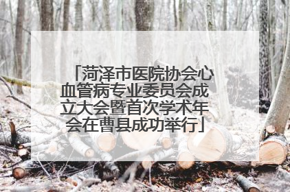 菏泽市医院协会心血管病专业委员会成立大会暨首次学术年会在曹县成功举行