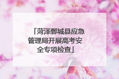 菏泽鄄城县应急管理局开展高考安全专项检查