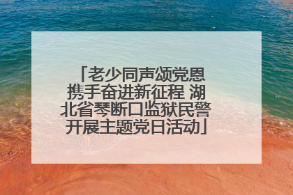 老少同声颂党恩 携手奋进新征程 湖北省琴断口监狱民警开展主题党日活动