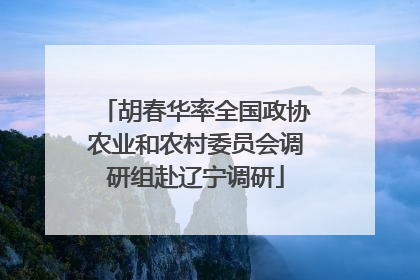 胡春华率全国政协农业和农村委员会调研组赴辽宁调研