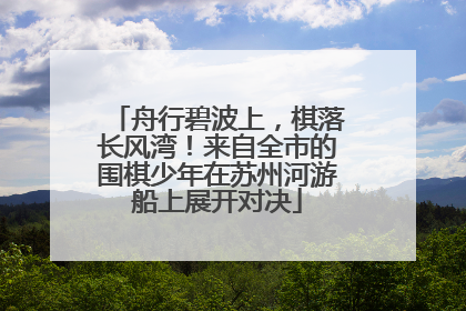 舟行碧波上，棋落长风湾！来自全市的围棋少年在苏州河游船上展开对决