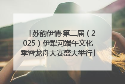 苏韵伊情·第二届（2025）伊犁河端午文化季暨龙舟大赛盛大举行