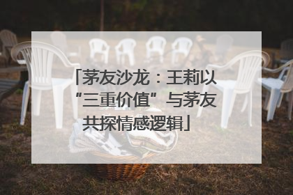 茅友沙龙：王莉以“三重价值”与茅友共探情感逻辑