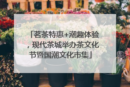 茗茶特惠+潮趣体验，现代茶城举办茶文化节暨国潮文化市集