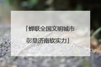 蝉联全国文明城市 彰显济南软实力