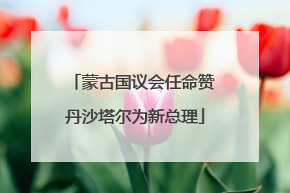 蒙古国议会任命赞丹沙塔尔为新总理