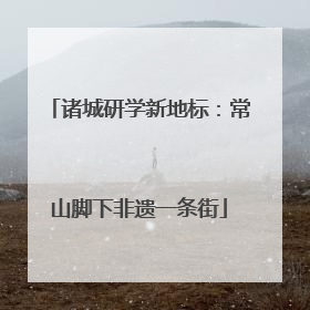 诸城研学新地标：常山脚下非遗一条街