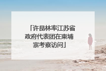 许昆林率江苏省政府代表团在柬埔寨考察访问