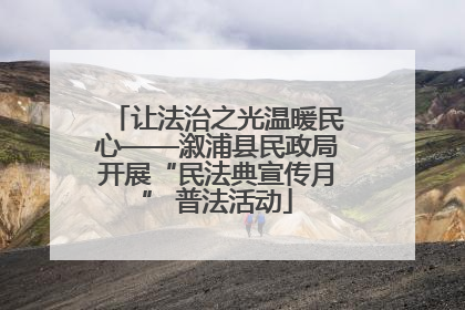 让法治之光温暖民心——溆浦县民政局开展“民法典宣传月” 普法活动