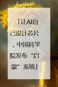 让AI自己设计芯片，中国科学院发布“启蒙”系统
