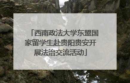 西南政法大学东盟国家留学生赴贵阳贵安开展法治交流活动