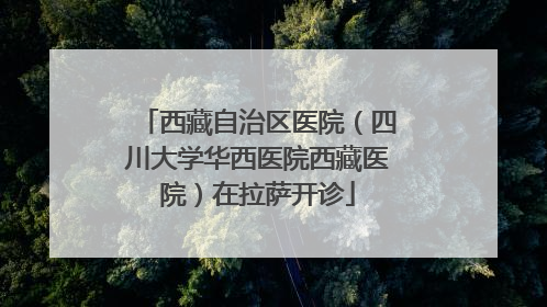 西藏自治区医院（四川大学华西医院西藏医院）在拉萨开诊