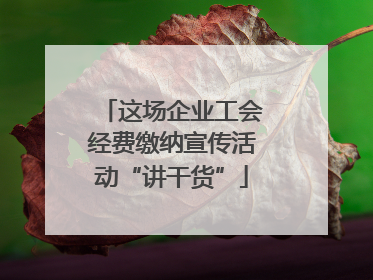 这场企业工会经费缴纳宣传活动“讲干货”