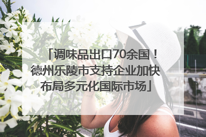 调味品出口70余国！德州乐陵市支持企业加快布局多元化国际市场