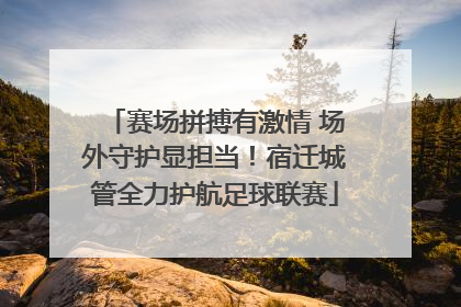 赛场拼搏有激情 场外守护显担当！宿迁城管全力护航足球联赛