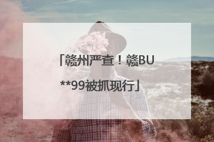 赣州严查！赣BU**99被抓现行