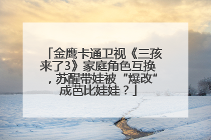 金鹰卡通卫视《三孩来了3》家庭角色互换，苏醒带娃被“爆改”成芭比娃娃？